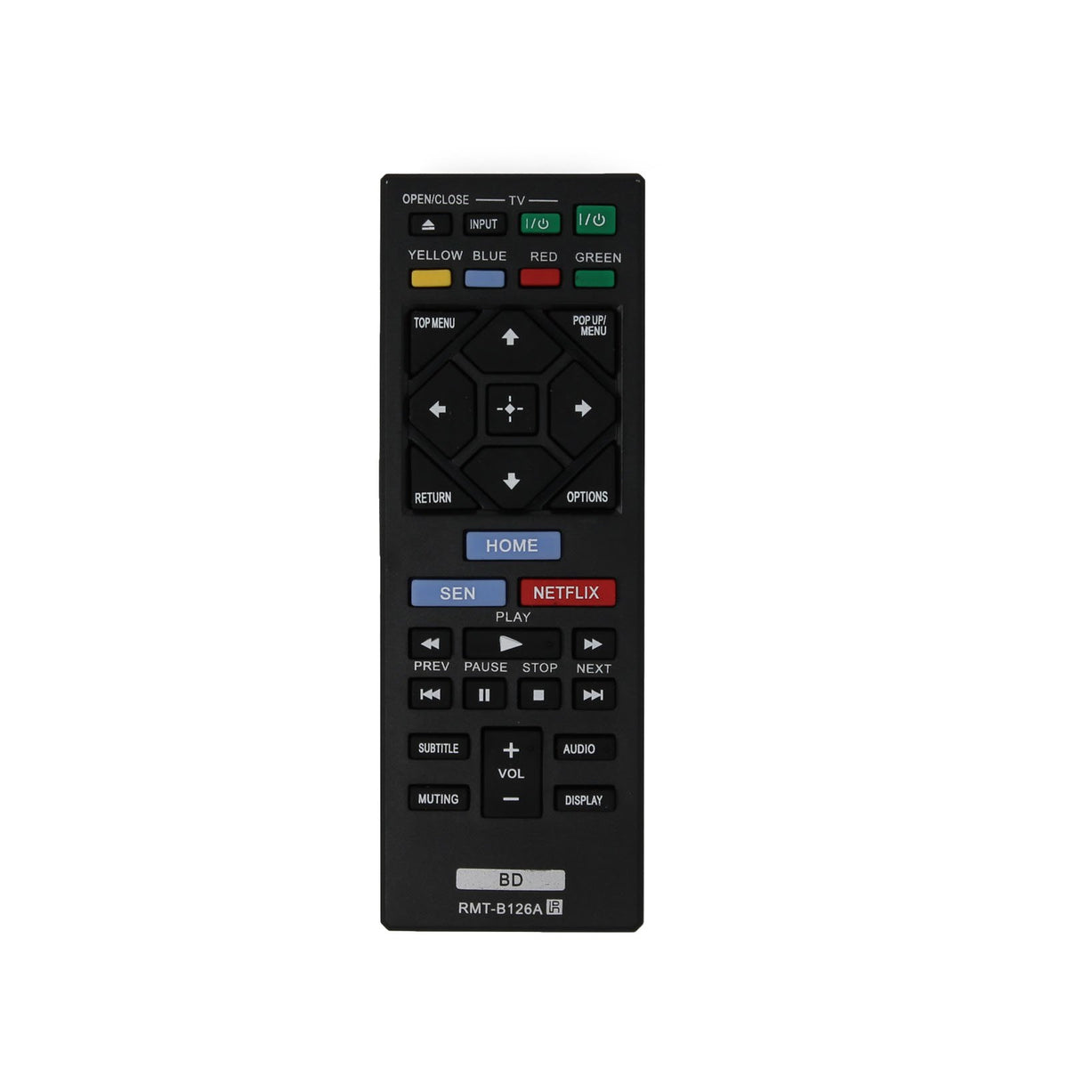 Replacement Sony RMT-B126A Blu-ray Disc Player Remote Control for Sony ...