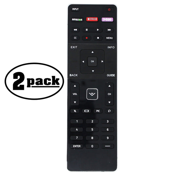 2 Replacement Dual Side Remotes for VIZIO XRT500 TV Remote Control
