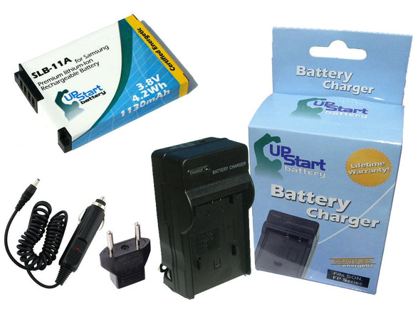 Samsung TL240 Battery and Charger with Car Plug and EU Adapter