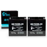 2-Pack Battery Replacement for 2016 Harley-Davidson FLH, FLT (Touring) 1690 CC Motorcycle - 12V, 30AH