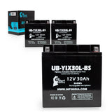 3-Pack Battery Replacement for 1977 BMW R100CS 1000 CC Motorcycle - 12V, 30AH