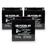 3 Pack Replacement for YIX30L-BS Battery 12V 30AH SLA