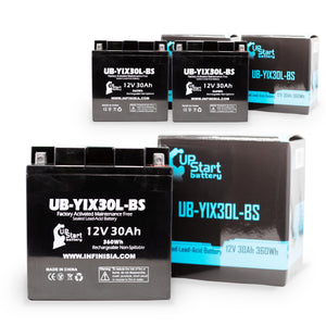 3-Pack Battery Replacement for 1969 BMW R90/6, R9OS 900 CC Motorcycle - 12V, 30AH