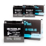 3-Pack Battery Replacement for 1969 BMW R90/6, R9OS 900 CC Motorcycle - 12V, 30AH