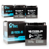 3-Pack Battery Replacement for 1998 Moto Guzzi Stone, EV 1100 CC Motorcycle - 12V, 30AH