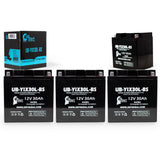 4-Pack Battery Replacement for 1998 Harley-Davidson FL, FLH Series (Touring) 1340 CC Motorcycle - 12V, 30AH