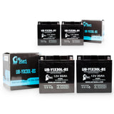 4-Pack Battery Replacement for 2018 Harley-Davidson FLH, FLT Series Touring 1750 CC Motorcycle - 12V, 30AH