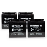 4-Pack Battery Replacement for Moto Guzzi V50 500 CC Motorcycle - 12V, 30AH