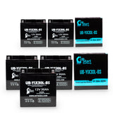 5-Pack Battery Replacement for 1980 BMW R75/7 750 CC Motorcycle - 12V, 30AH
