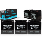 5-Pack Battery Replacement for 2018 Arctic Cat Wildcat 1000, X, 4, LTD, XX 1000 CC UTV - 12V, 30AH