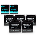 5-Pack Battery Replacement for 1983 BMW R75/7 750 CC Motorcycle - 12V, 30AH