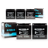 5-Pack Battery Replacement for 1995 Moto Guzzi Stone, EV 1100 CC Motorcycle - 12V, 30AH