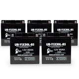 5-Pack Battery Replacement for 1976 BMW R100/7 1000 CC Motorcycle - 12V, 30AH