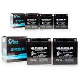 5-Pack Battery Replacement for 1987 BMW K75, RT 750 CC Motorcycle - 12V, 30AH