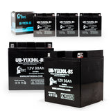 5-Pack Battery Replacement for 1976 BMW R75/6 750 CC Motorcycle - 12V, 30AH