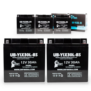 5-Pack Battery Replacement for 2016 Polaris RZR 900 CC UTV - 12V, 30AH