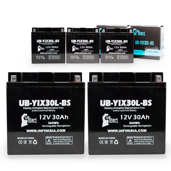 5-Pack Battery Replacement for 2016 Polaris RZR 900 CC UTV - 12V, 30AH
