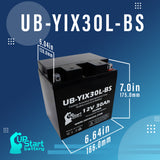 5-Pack Battery Replacement for 1976 BMW R75/6 750 CC Motorcycle - 12V, 30AH