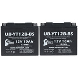 2 Pack Replacement for YT12B-BS Battery 12V 10AH SLA - Compatible with 2009 Yamaha Fz6r, 2009 Ducati Monster 696, Ducati Monster 2018, Ducati Scrambler 2015, 2013 Yamaha Fz6r, 2016 Ducati Scrambler