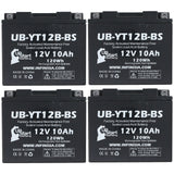 4-Pack Battery Replacement for 2009 Ducati Monster 696 696 CC Motorcycle - 12V, 10AH