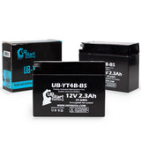 2-Pack 2006 Yamaha TTR50E 50CC Motorcycle Battery Replacement - 12V, 2.3Ah