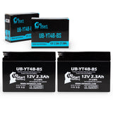 2-Pack 2002 Yamaha SR400 400CC Motorcycle Battery Replacement - 12V, 2.3Ah
