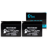 2-Pack 2003 Yamaha SR400 400CC Motorcycle Battery Replacement - 12V, 2.3Ah