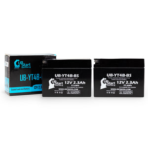 2-Pack 2008 Suzuki DR-Z70 70CC Motorcycle Battery Replacement - 12V, 2.3Ah