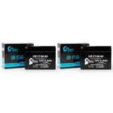 2-Pack 2007 Yamaha SR400 400CC Motorcycle Battery Replacement - 12V, 2.3Ah