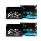 2-Pack 2010 Yamaha TTR110E 110CC Motorcycle Battery Replacement - 12V, 2.3Ah