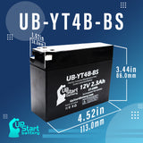 2-Pack 2015 Yamaha TTR110E 110CC Motorcycle Battery Replacement - 12V, 2.3Ah