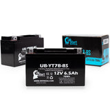 2-Pack 2002 Yamaha TTR250 250CC Motorcycle Battery Replacement - 12V, 6Ah