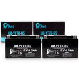 2-Pack 2008 Yamaha YFZ450 450CC ATV Battery Replacement - 12V, 6Ah