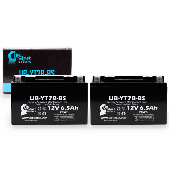2-Pack 2006 Yamaha YFZ450 450CC ATV Battery Replacement - 12V, 6Ah