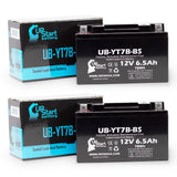 2-Pack 2006 Yamaha TTR250 250CC Motorcycle Battery Replacement - 12V, 6Ah