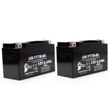 2-Pack 2007 Yamaha YFZ450 450CC ATV Battery Replacement - 12V, 6Ah