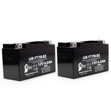2-Pack 2010 Triumph Daytona 675 675CC Motorcycle Battery Replacement - 12V, 6Ah