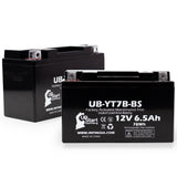 2-Pack 2009 Bombardier (Can-Am) DS450 450CC ATV Battery Replacement - 12V, 6Ah