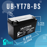 2-Pack 2006 Yamaha YFZ450 450CC ATV Battery Replacement - 12V, 6Ah