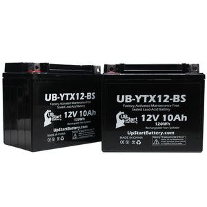 2-Pack 1988 Honda TRX200SX FourTrax 200 CC ATV Battery Replacement - 12V, 10Ah