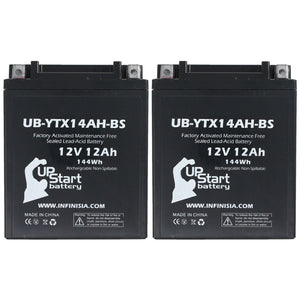 2-Pack Battery Replacement for 2018 Polaris Sportsman HO 450 CC ATV - 12V, 12AH
