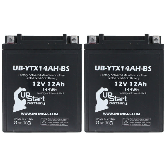 2-Pack Battery Replacement for 2018 Polaris Sportsman HO 450 CC ATV - 12V, 12AH