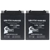 2-Pack Battery Replacement for 2018 Polaris Sportsman HO 450 CC ATV - 12V, 12AH