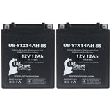 2-Pack Battery Replacement for 2002 Kawasaki KVF400-D Prairie 400, 4x4 400 CC ATV - 12V, 12AH