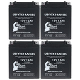 4-Pack Battery Replacement for 2001 Polaris Diesel .445 Litre (secondary) 450 CC ATV - 12V, 12AH