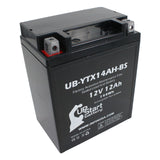 5-Pack Battery Replacement for 1985 Honda VF700F Interceptor 700 CC Motorcycle - 12V, 12AH