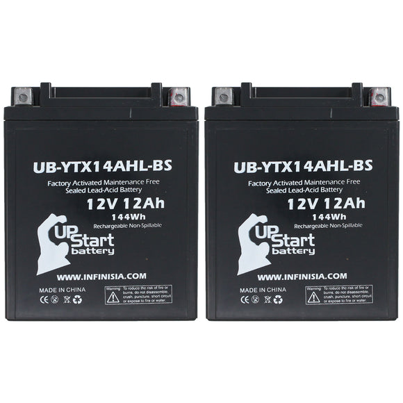 2-Pack Battery Replacement for 1995 Kawasaki VN750-A Vulcan 750 CC Motorcycle - 12V, 12AH