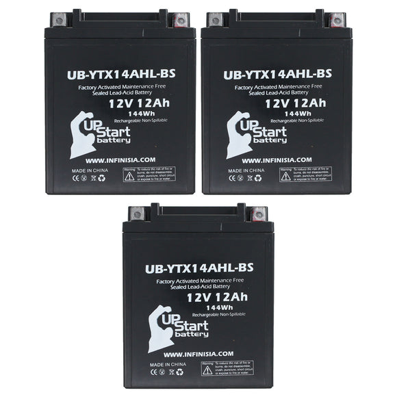 3 Pack Replacement for YTX14AHL-BS Battery 12V 12AH SLA - Compatible with 1978 Yamaha Xs650, 1979 Suzuki Gs1000, 1979 Yamaha Xs650, 1980 Yamaha Xs650, 1981 Yamaha Xs650, 1978 Suzuki Gs1000