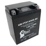 2-Pack Battery Replacement for 1988 Yamaha FZ750, FZR750 750 CC Motorcycle - 12V, 12AH
