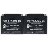 2-Pack Battery Replacement for 2007 Kawasaki Jet Ski JT1500B, C, 250X, Ultra LX, 260(L)X, 300(L)X 1500 CC Personal Watercraft - Factory Activated, Maintenance Free Battery - 12V, 18AH